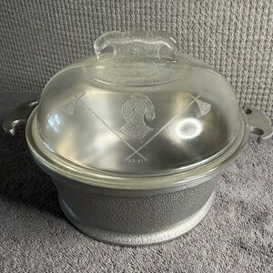 Vintage Guardian Service Ware Glass Covered Roaster/Casserole Dish